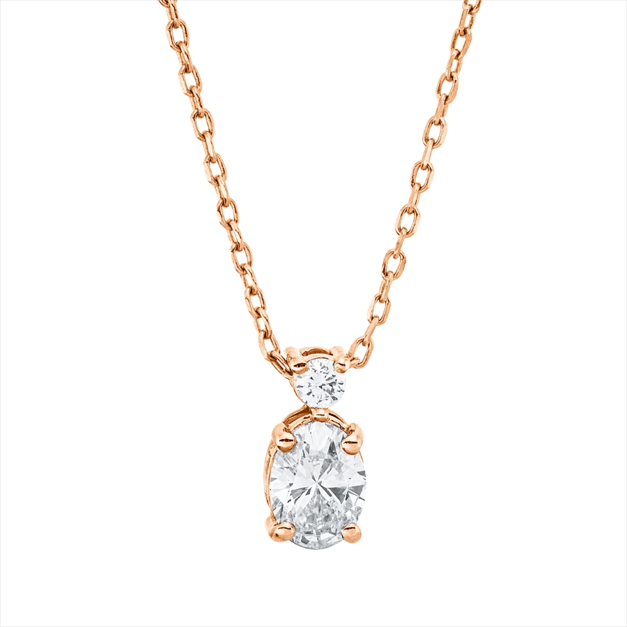 Collier 18 kt RG, mit ZÖ 40 cm + 42 cm