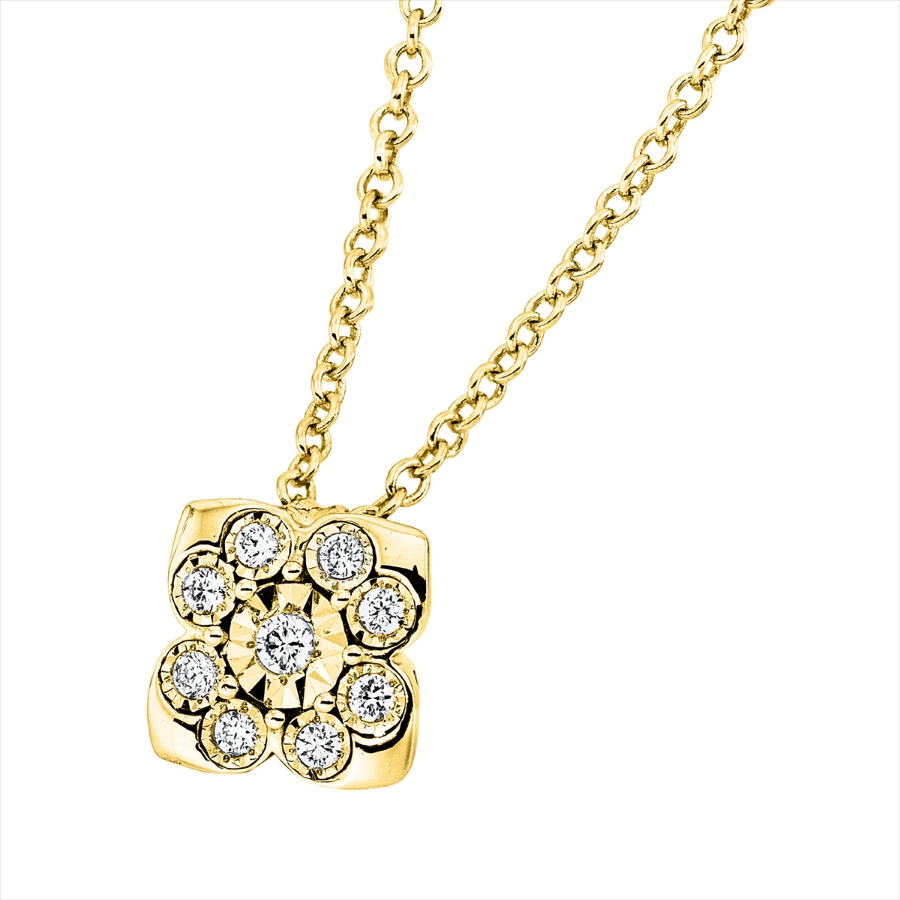 Collier 18 kt GG, Fassung rhodiniert
