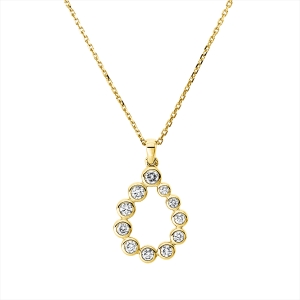 Collier 18 kt GG, mit ZÖ 42 cm