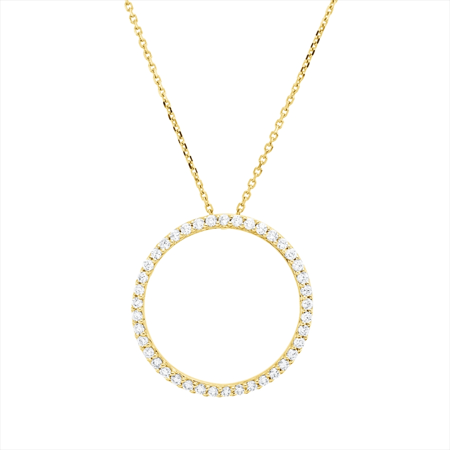 Collier 18 kt GG Kreis, mit ZÖ 42 cm