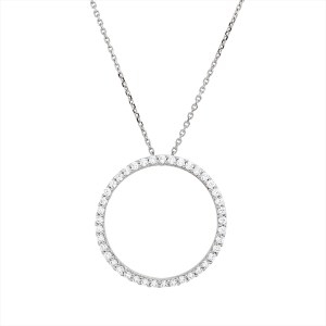 Collier 18 kt GG Kreis, mit ZÖ 42 cm