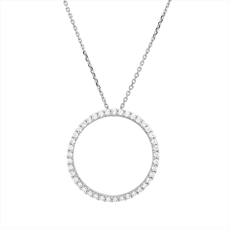 Collier 18 kt GG Kreis, mit ZÖ 42 cm