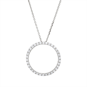 Collier 18 kt GG Kreis, mit ZÖ 42 cm