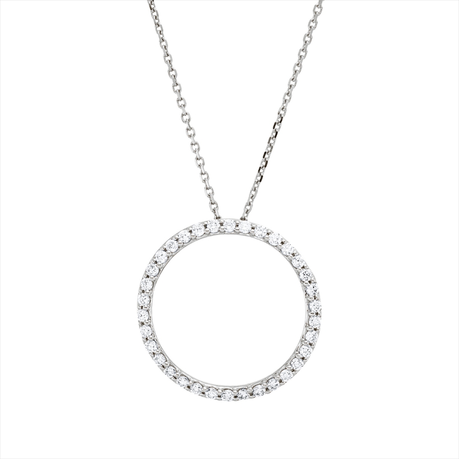Collier 18 kt GG Kreis, mit ZÖ 42 cm