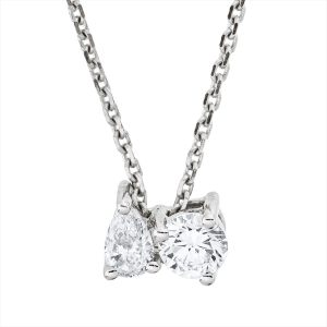 Collier 18 kt WG, mit ZÖ 42 cm