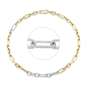 Collier 18 kt GG+WG