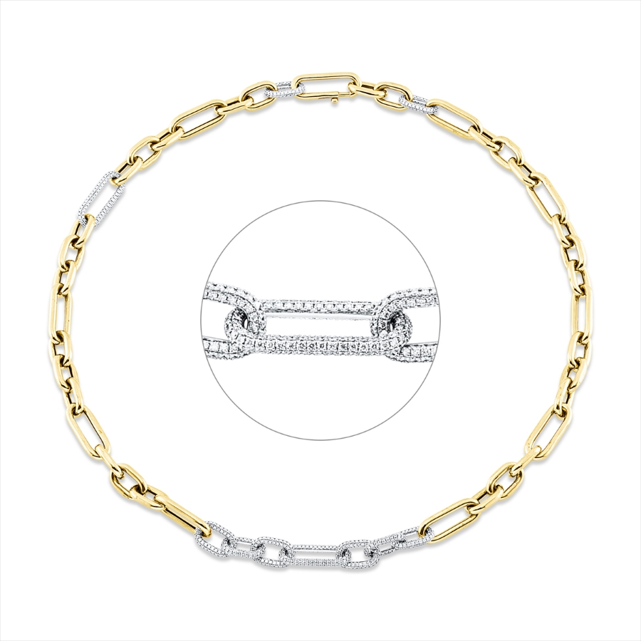 Collier 18 kt GG+WG