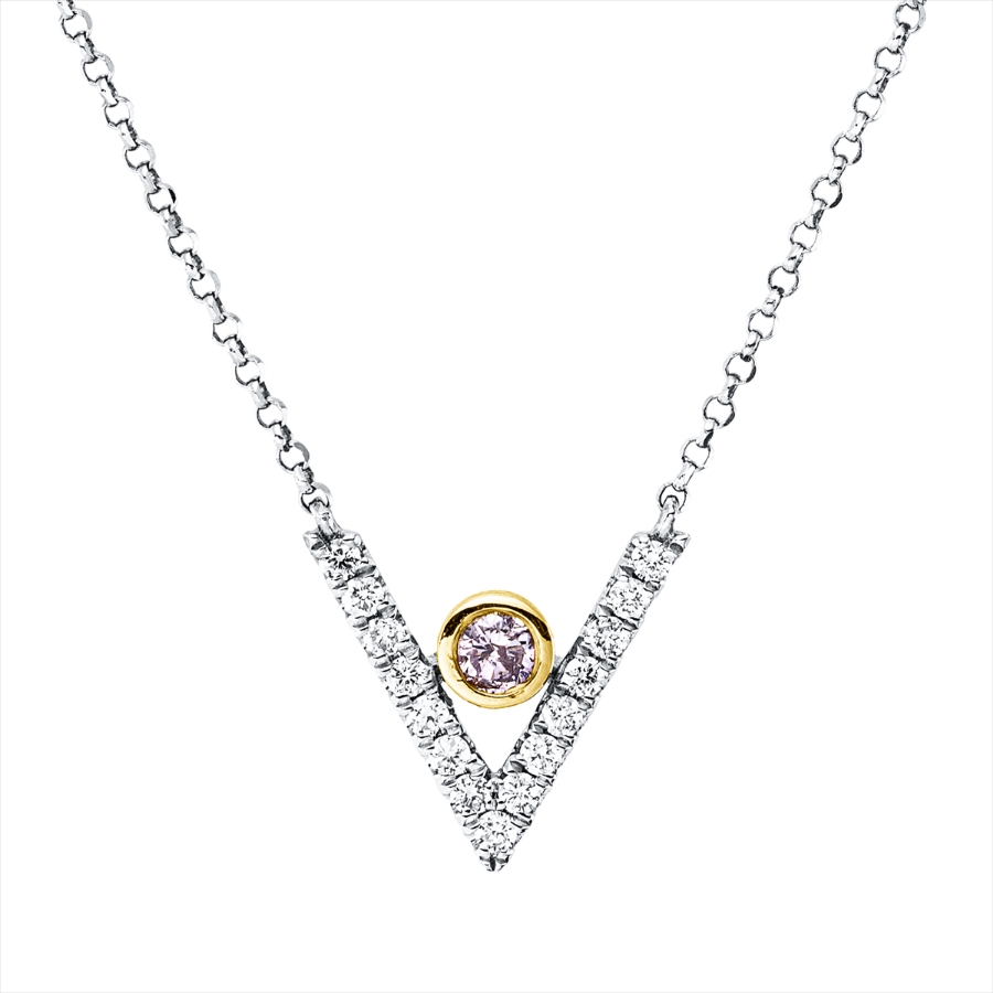 Collier 18 kt WG+GG, mit ZÖ 40,5 + 38,0 cm