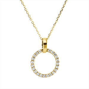 Collier 18 kt GG, mit ZÖ 42+43+44 cm