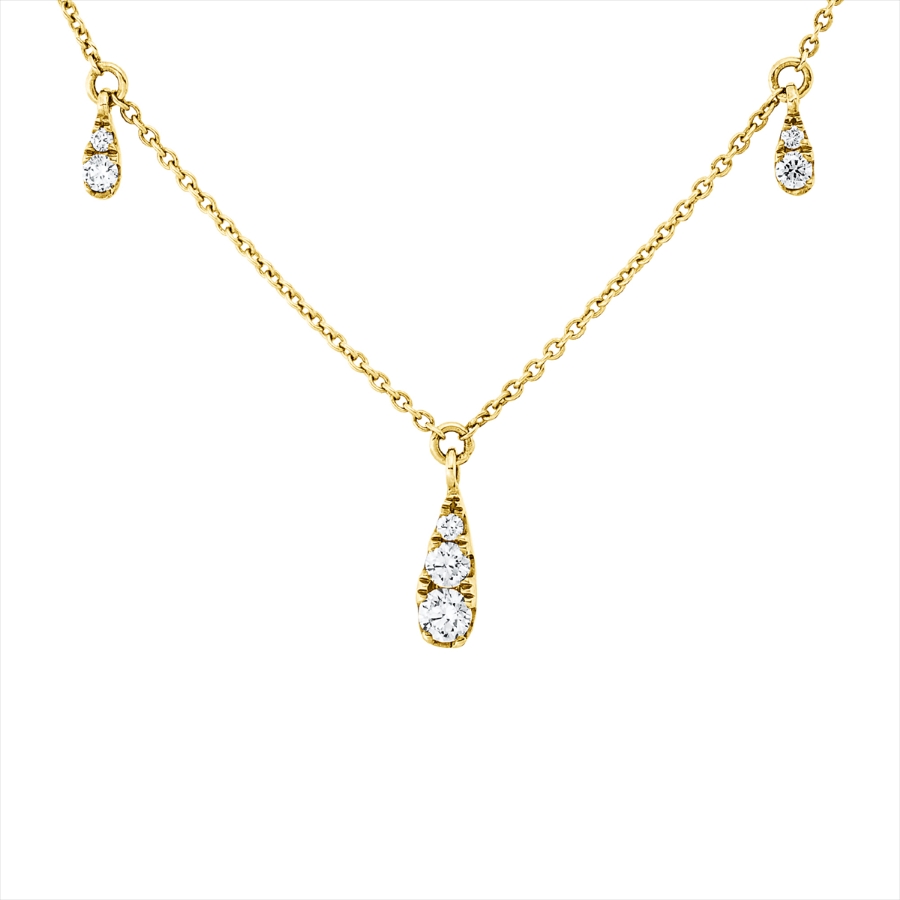 Collier 18 kt GG, mit ZÖ 40,6 cm + 43,2 cm