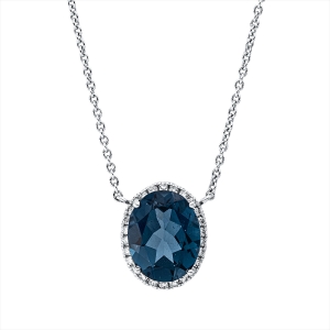 Collier 18 kt WG, mit ZÖ 40,6 cm + 43,2 cm