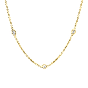 Collier Zarge 18 kt GG, mit ZÖ 40,6 cm