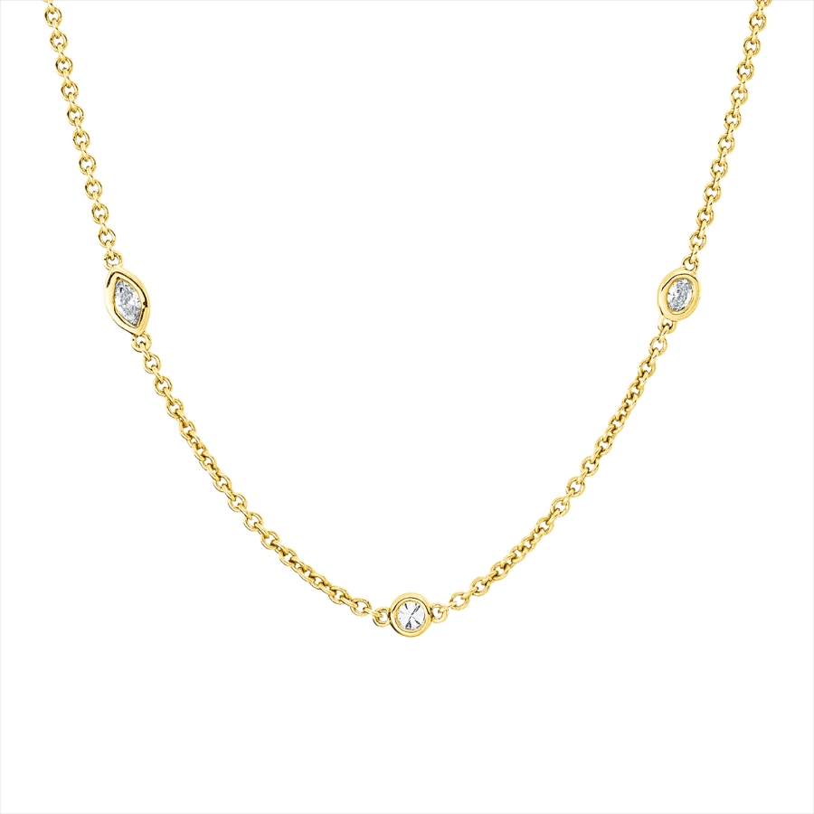 Collier Zarge 18 kt GG, mit ZÖ 40,6 cm
