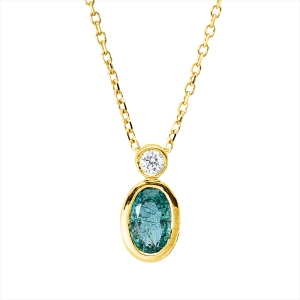 Collier Zarge 18 kt GG, mit ZÖ 40 cm + 42 cm