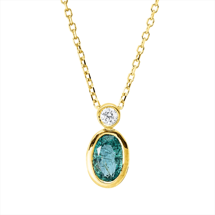 Collier Zarge 18 kt GG, mit ZÖ 40 cm + 42 cm