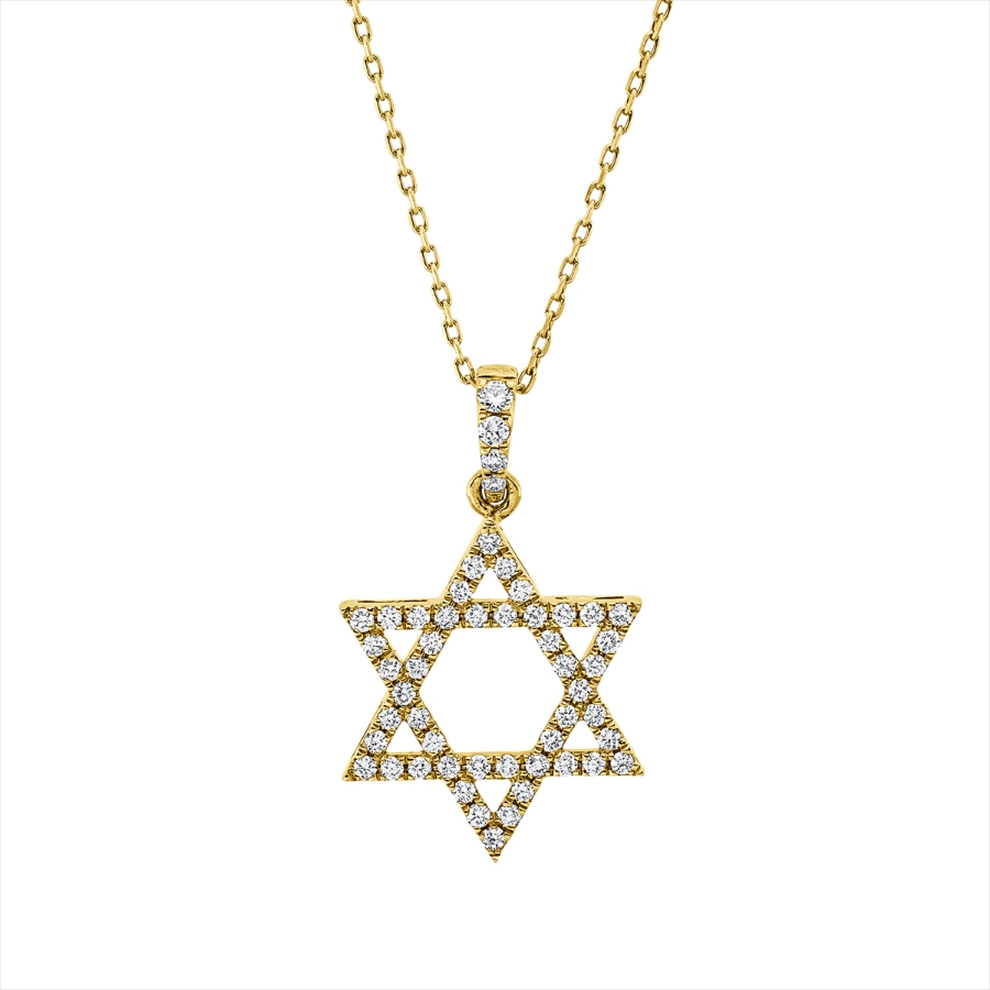 Collier 18 kt GG Davidstern, mit Öse