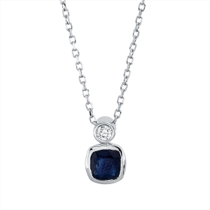 Collier Zarge 18 kt WG, mit ZÖ 40 cm + 42 cm