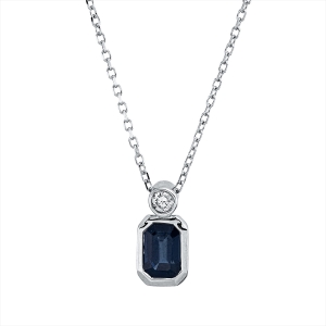 Collier Zarge 18 kt WG, mit ZÖ 40 cm + 42 cm