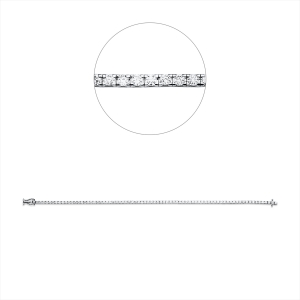 Tennisarmband 4er-Krappe 18kt Weißgold mit 2,03ct Diamanten