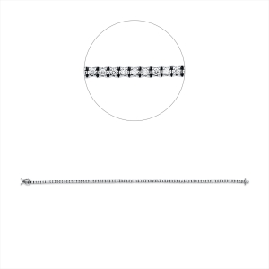 Tennisarmband  18kt Weißgold mit 0,75ct Diamanten