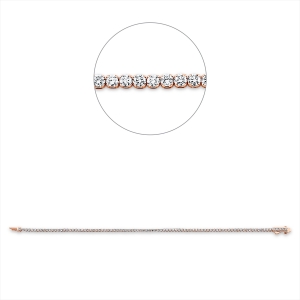 Tennisarmband  18kt Rotgold mit 2,00ct Diamanten