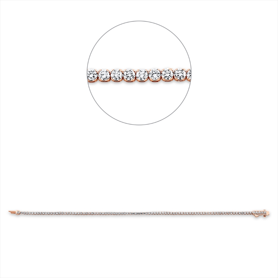Tennisarmband  18kt Rotgold mit 2,00ct Diamanten