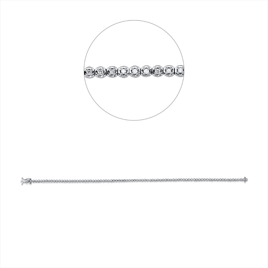 Tennisarmband  18kt Weißgold mit 0,34ct Diamanten