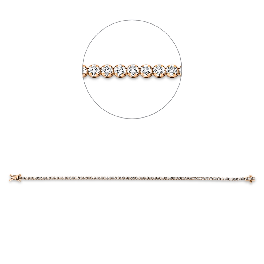 Tennisarmband  18kt Rotgold mit 1,87ct Diamanten