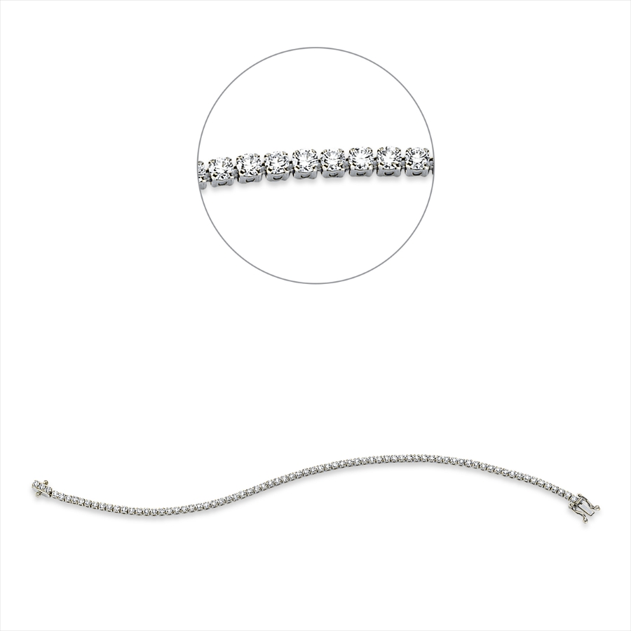 Tennisarmband  18kt Gelbgold mit 2,96ct Diamanten
