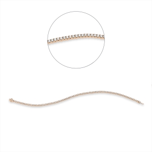 Tennisarmband 4er-Krappe 18kt Gelbgold / Weißgold with American Lock mit 2,05ct Diamanten