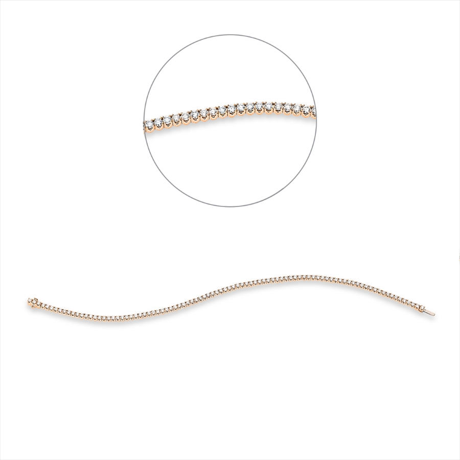 Tennisarmband 4er-Krappe 18kt Gelbgold / Weißgold with American Lock mit 2,05ct Diamanten