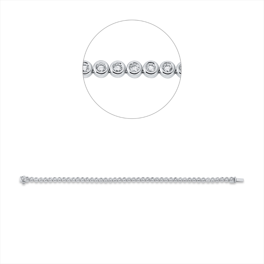 Tennisarmband Zarge 18kt Weißgold With American Lock mit 2,00ct Diamanten