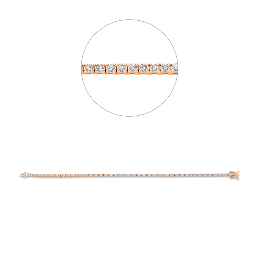 Tennisarmband  18kt Rotgold mit 1,31ct Diamanten