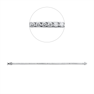Tennisarmband 4er-Krappe 18kt Gelbgold / Weißgold mit 4,00ct Diamanten