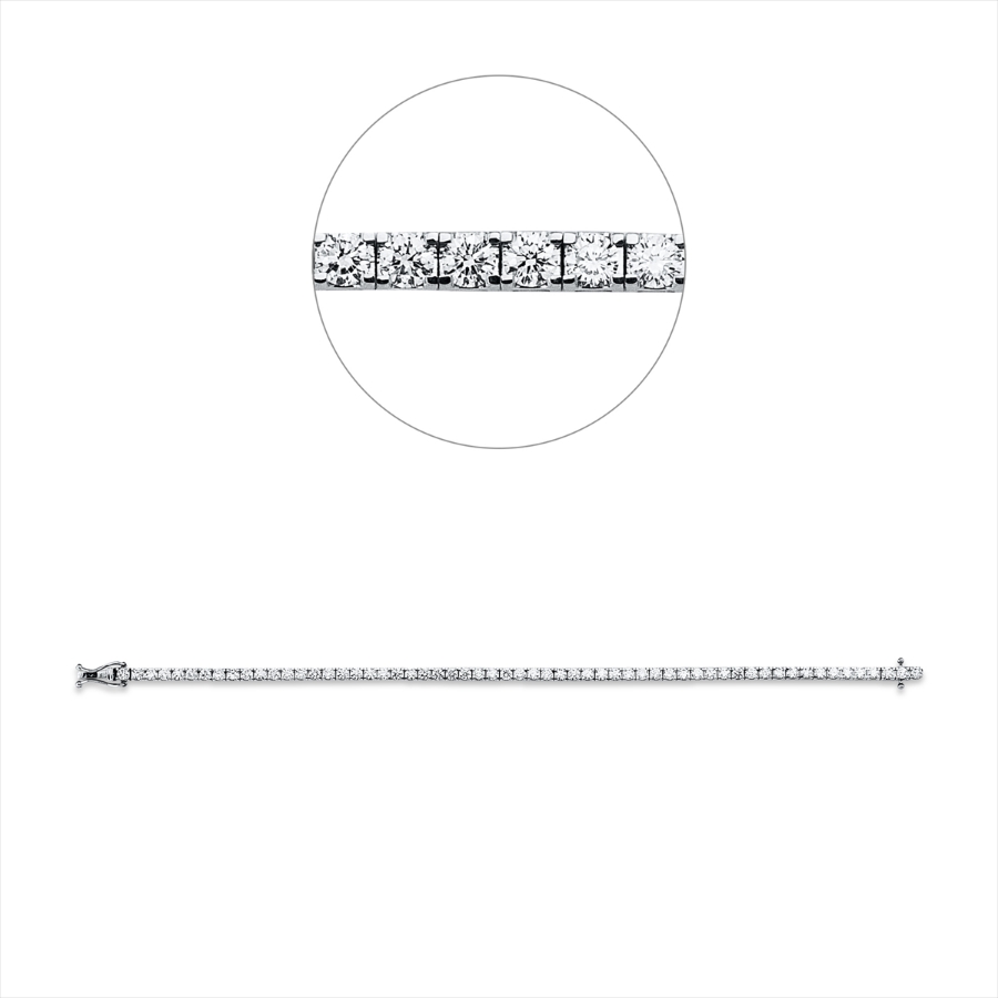 Tennisarmband 4er-Krappe 18kt Gelbgold / Weißgold mit 4,00ct Diamanten