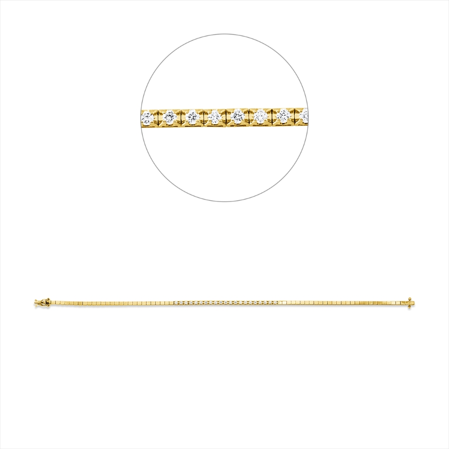 Tennisarmband  18kt Gelbgold / Weißgold mit 0,34ct Diamanten