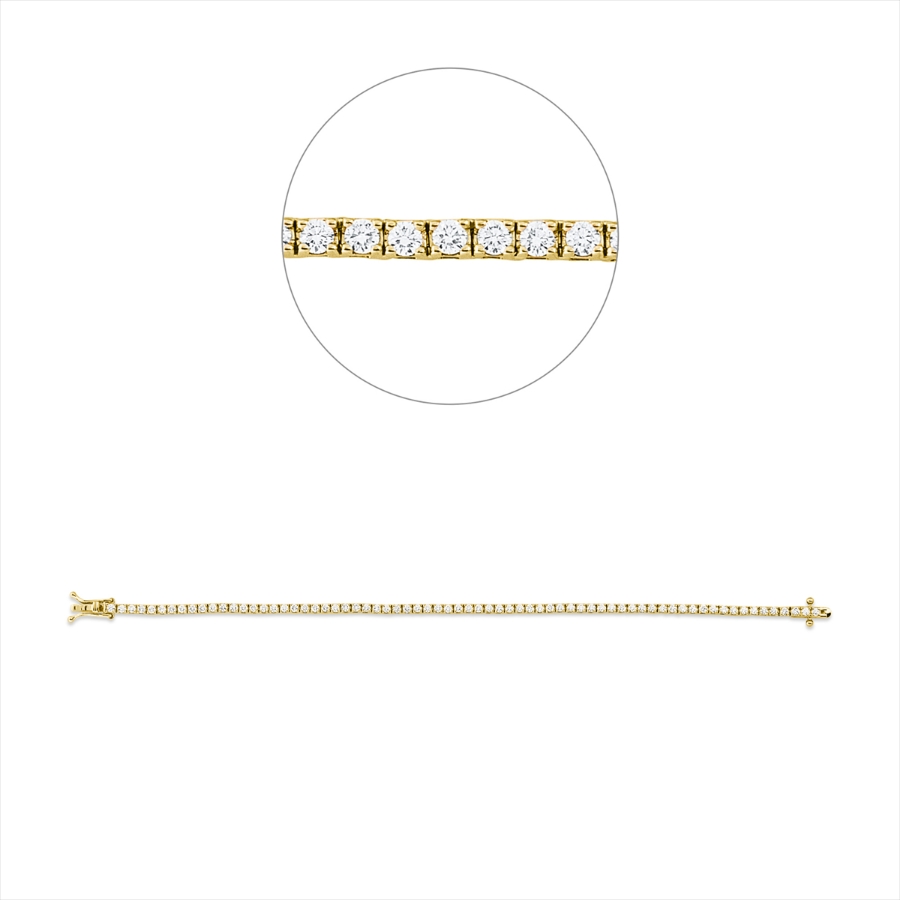 Tennisarmband 4er-Krappe 18kt Gelbgold mit 2,08ct Diamanten