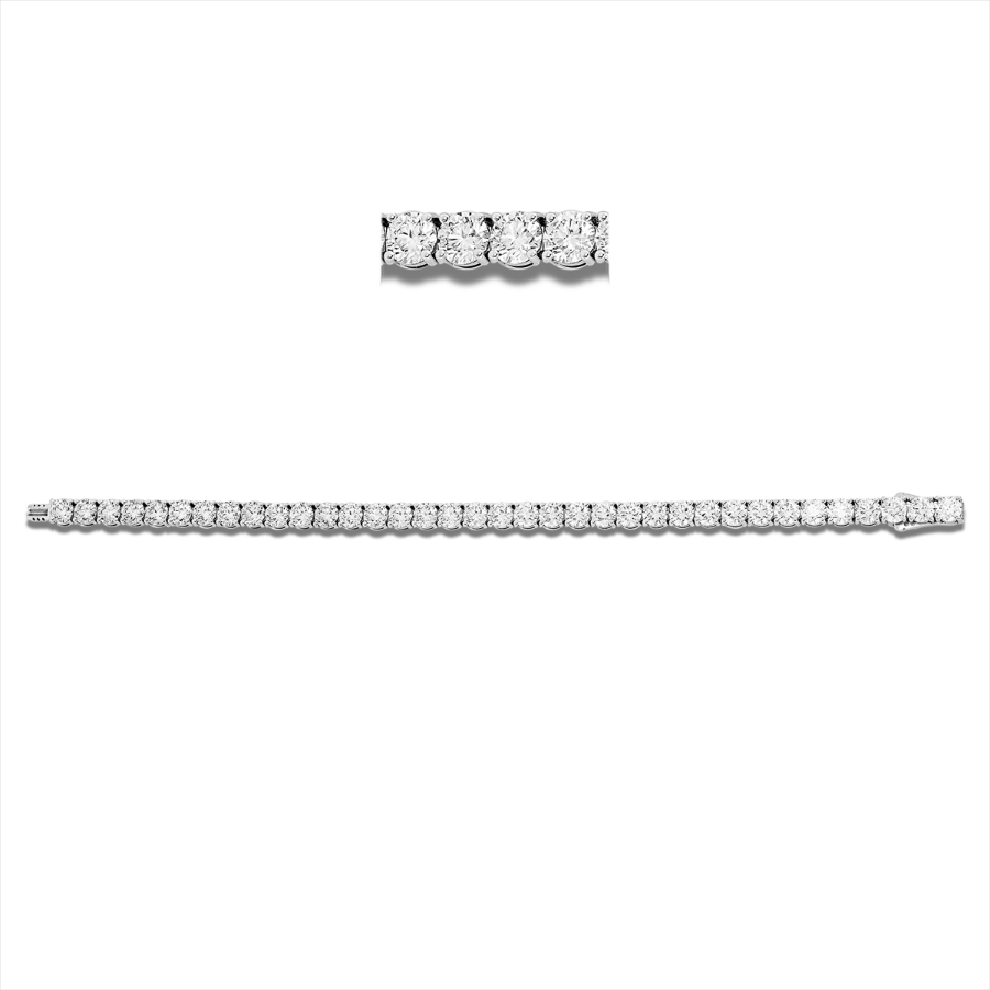 Tennisarmband 4er-Krappe 18kt Weißgold Premium Edition, 36 GIA's mit 14,46ct Diamanten