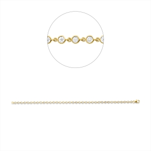 Armband Zarge 18 kt GG+WG