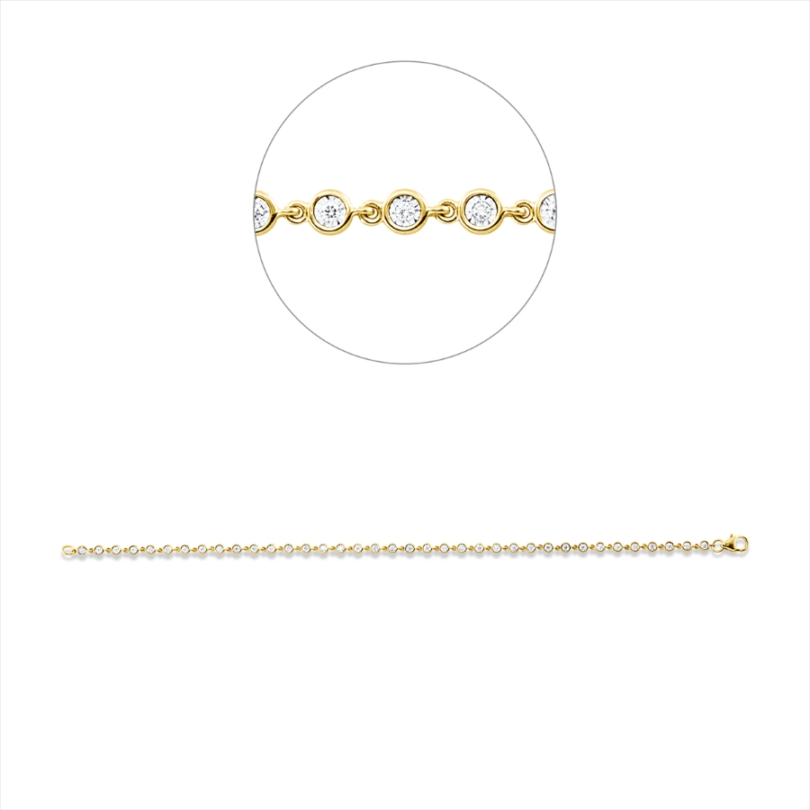 Armband Zarge 18 kt GG+WG