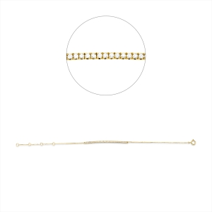 Armband 18 kt GG, mit ZÖ 14,5+15,5+16,5cm