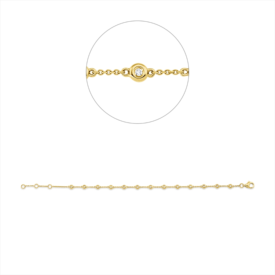 Armband Zarge 18 kt GG, mit ZÖ 16 + 17 cm