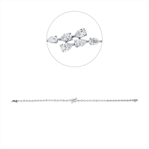 Armband 3er-Krappe 18 kt WG