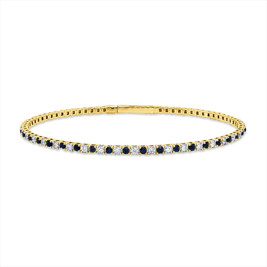 Armreif 18 kt GG, Fassung rhodiniert